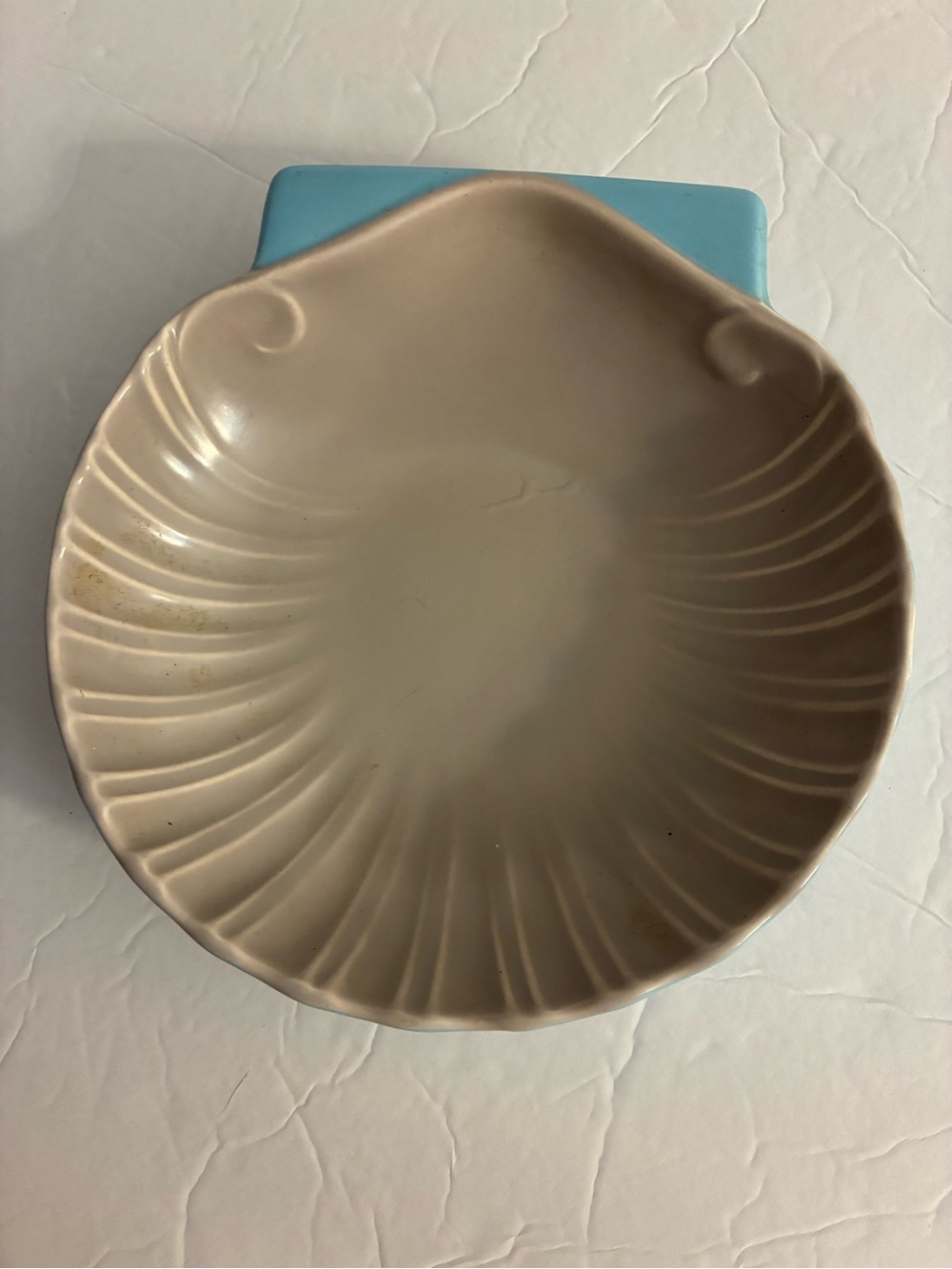 Poole Pottery Shell Dish England Blue-gray C104 Coastal Nautical Beach House